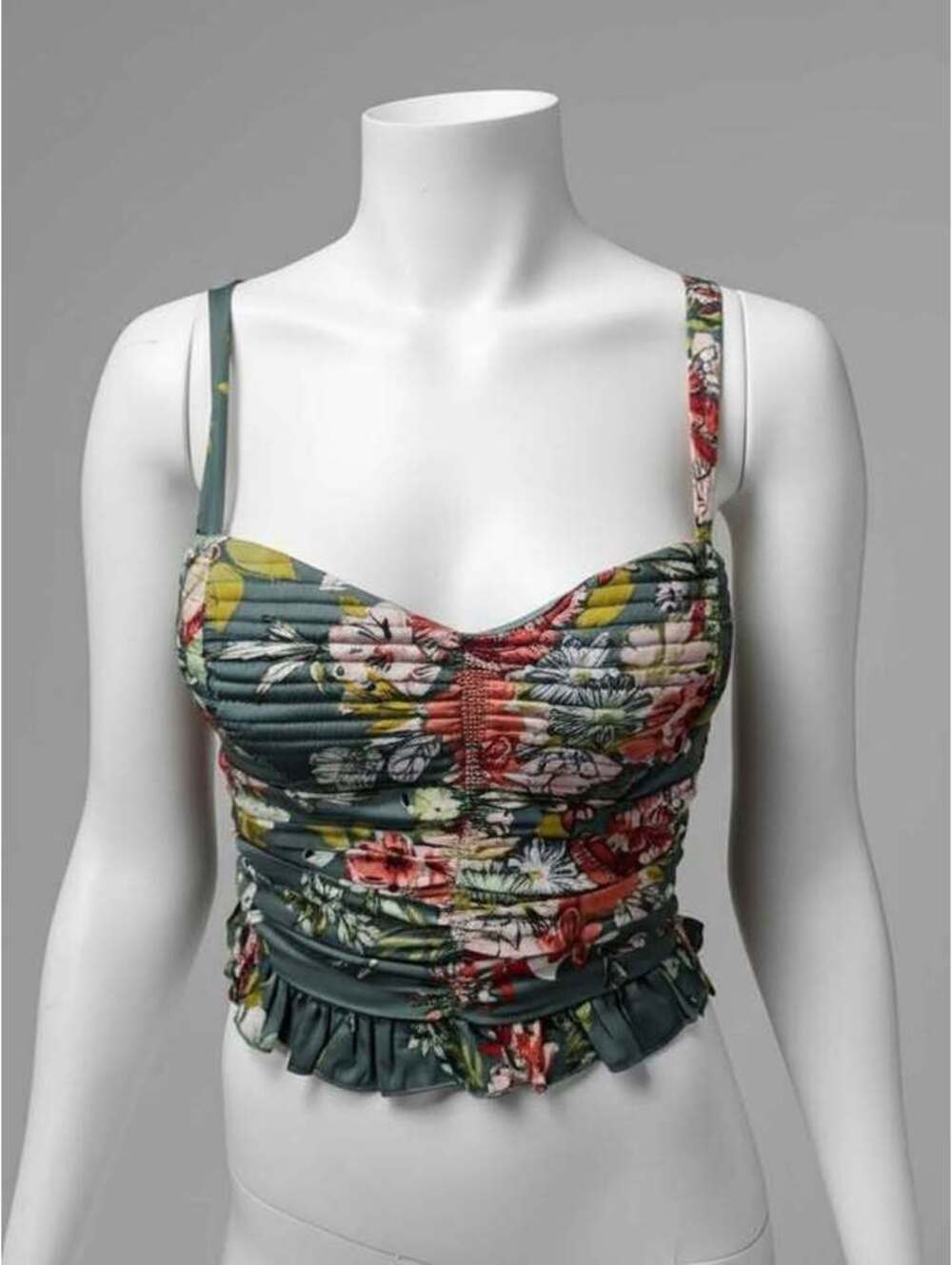 B.O.G Collective Floral Smocked Crop Top Size S